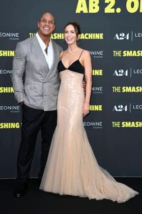 Dwayne Johnson and Emily Blunt at the premiere of the movie The Smashing Machine at Zoo Palast Berlin, 22 09 2025 Foto:xN.xKubelkax xFuturexImagex machine_5987