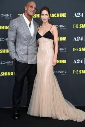 Dwayne Johnson and Emily Blunt at the premiere of the movie The Smashing Machine at Zoo Palast Berlin, 22 09 2025 Foto:xN.xKubelkax xFuturexImagex machine_5988