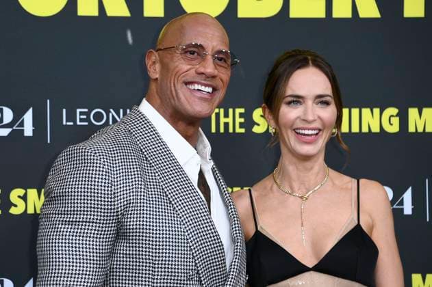 Dwayne Johnson and Emily Blunt at the premiere of the movie The Smashing Machine at Zoo Palast Berlin, 22 09 2025 Foto:xN.xKubelkax xFuturexImagex machine_5992