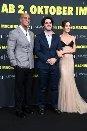 Dwayne Johnson, Benny Safdie and Emily Blunt at the premiere of the movie The Smashing Machine at Zoo Palast Berlin, 22 09 2025 Foto:xN.xKubelkax xFuturexImagex machine_5994