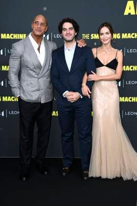 Dwayne Johnson, Benny Safdie and Emily Blunt at the premiere of the movie The Smashing Machine at Zoo Palast Berlin, 22 09 2025 Foto:xN.xKubelkax xFuturexImagex machine_5997