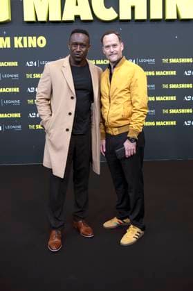 Jerry Kwarteng and Nico Birnbaum at the premiere of the movie The Smashing Machine at Zoo Palast Berlin, 22 09 2025 Foto:xJ.xKnowlesx xFuturexImagex machine_5783