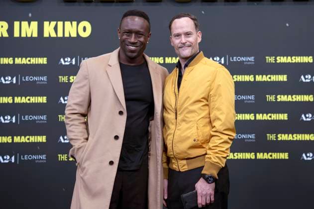 Jerry Kwarteng and Nico Birnbaum at the premiere of the movie The Smashing Machine at Zoo Palast Berlin, 22 09 2025 Foto:xJ.xKnowlesx xFuturexImagex machine_5784