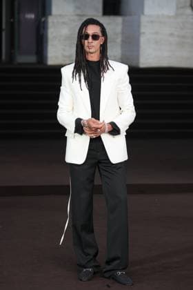 Milan, Italy: Milan, Milan Women s Fashion Week Spring Summer 2026 - Women s Fashion, Spring Summer 2026 - Gucci fashion show - guests in the photo: Ghali Milan Italy  - ZUMAp169 20250923_zea_p169_459 Copyright: xRiccardoxGIordanox