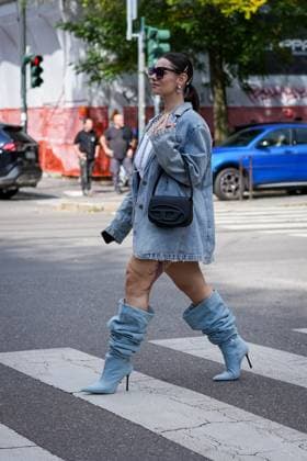 Street Style at Milan Fashion Week 2025 - Diesel in Milan, Italy on 23 September 2025. Street Style: A guest is seen outside of the Diesel fashion show during the Milan Fashion Week Womenswear Spring Summer 2026 in Milan, Italy on 23 September 2025., Credit:Stefano Costantino TTL Avalon Italy, Milan  Copyright: xStefanoxCostantinoxTTLx xAvalonx 1039630473