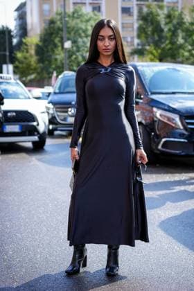 Street Style at Milan Fashion Week 2025 - Diesel in Milan, Italy on 23 September 2025. Street Style: A guest is seen outside of the Diesel fashion show during the Milan Fashion Week Womenswear Spring Summer 2026 in Milan, Italy on 23 September 2025., Credit:Stefano Costantino TTL Avalon Italy, Milan  Copyright: xStefanoxCostantinoxTTLx xAvalonx 1039630595