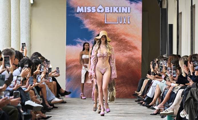 Milan,Italy Miss Bikini brand s Spring Summer 2026 collection presentation show In the photo:Miss Bikini show  Copyright: xNickxZonnax xipa-agency.netx xNickxZonnax IPA_Agency_IPA65613292