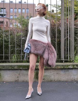 Milan, Milan Women s Fashion Week Spring Summer 2026 - Women s Fashion, Spring Summer 2026 - Diesel fashion show - arrivals - In the photo: guest  Copyright: xLucaxPontix xipa-agency.netx xLucaPonti IpaAgencyx IPA_Agency_IPA65617917