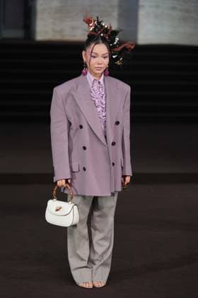 Milan, Milan Women s Fashion Week Spring Summer 2026 - Women s Fashion, Spring Summer 2026 - Gucci fashion show - guests in the photo: Bella Poarch  Copyright: xRiccardoxGIordanox xipa-agency.netx xRiccardoxGiordano IPAx IPA_Agency_IPA65619363