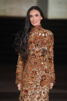 Milan, Milan Women s Fashion Week Spring Summer 2026 - Women s Fashion, Spring Summer 2026 - Gucci fashion show - guests in the photo: Demi Moore  Copyright: xRiccardoxGIordanox xipa-agency.netx xRiccardoxGiordano IPAx IPA_Agency_IPA65619954