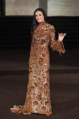 Milan, Milan Women s Fashion Week Spring Summer 2026 - Women s Fashion, Spring Summer 2026 - Gucci fashion show - guests in the photo: Demi Moore  Copyright: xRiccardoxGIordanox xipa-agency.netx xRiccardoxGiordano IPAx IPA_Agency_IPA65619982