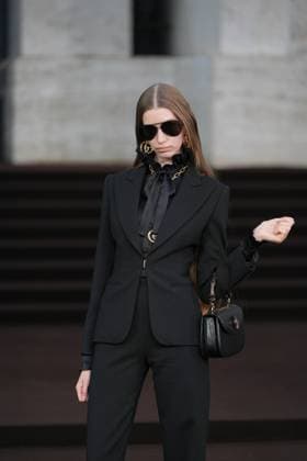 Milan, Milan Women s Fashion Week Spring Summer 2026 - Women s Fashion, Spring Summer 2026 - Gucci fashion show - guests in the photo: Liz Schweikl  Copyright: xRiccardoxGIordanox xipa-agency.netx xRiccardoxGiordano IPAx IPA_Agency_IPA65620114