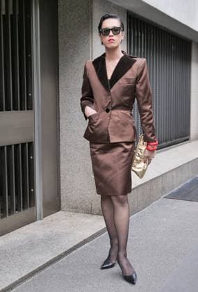 Milan, Milan Italy: Milan, Milan Women s Fashion Week Spring Summer 2026 - Women s Fashion, Spring Summer 2026 - Alberta Ferretti fashion show - arrivals - In the photo: guest Milan  - ZUMAp169 20250923_zea_p169_1151 Copyright: xLucaxPontix