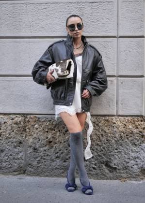Milan, Milan Women s Fashion Week Spring Summer 2026 - Women s Fashion, Spring Summer 2026 - Iceberg fashion show - arrivals - In the photo: guest  Copyright: xLucaxPontix xipa-agency.netx xLucaPonti IpaAgencyx IPA_Agency_IPA65621986