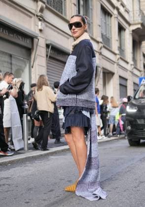 Milan, Milan Women s Fashion Week Spring Summer 2026 - Women s Fashion, Spring Summer 2026 - Iceberg fashion show - arrivals - In the photo: guest  Copyright: xLucaxPontix xipa-agency.netx xLucaPonti IpaAgencyx IPA_Agency_IPA65622016