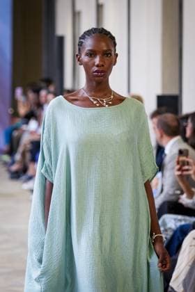 Martino Midali fashion show during the Milan Fashion Week - Womenswear S S 2026 in Milan, Italy on 23 September 2025. A model walks the runway at the Martino Midali fashion show during the Milan Fashion Week - Womenswear Spring Summer 2026 in Milan, Italy on 23 September 2025., Credit:Stefano Costantino TTL Avalon Italy, Milan  Copyright: xStefanoxCostantinoxTTLx xAvalonx 1039709918