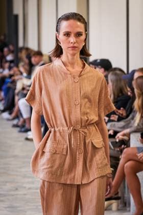 Martino Midali fashion show during the Milan Fashion Week - Womenswear S S 2026 in Milan, Italy on 23 September 2025. A model walks the runway at the Martino Midali fashion show during the Milan Fashion Week - Womenswear Spring Summer 2026 in Milan, Italy on 23 September 2025., Credit:Stefano Costantino TTL Avalon Italy, Milan  Copyright: xStefanoxCostantinoxTTLx xAvalonx 1039710134