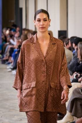 Martino Midali fashion show during the Milan Fashion Week - Womenswear S S 2026 in Milan, Italy on 23 September 2025. A model walks the runway at the Martino Midali fashion show during the Milan Fashion Week - Womenswear Spring Summer 2026 in Milan, Italy on 23 September 2025., Credit:Stefano Costantino TTL Avalon Italy, Milan  Copyright: xStefanoxCostantinoxTTLx xAvalonx 1039710151