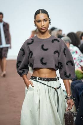 Dhruv Kapoor fashion show during the Milan Fashion Week - Womenswear S S 2026 in Milan, Italy on 23 September 2025. A model walks the runway at the Dhruv Kapoor fashion show during the Milan Fashion Week - Womenswear Spring Summer 2026 in Milan, Italy on 23 September 2025., Credit:Stefano Costantino TTL Avalon Italy, Milan  Copyright: xStefanoxCostantinoxTTLx xAvalonx 1039693233