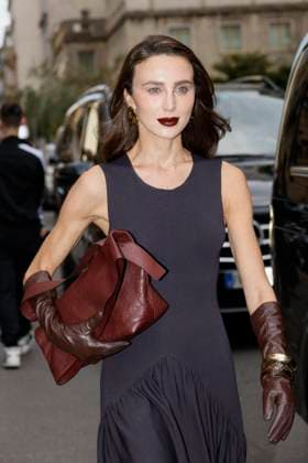 MFW - Alberta Ferretti Arrivals Mary Leest arrives to Alberta Ferretti fashion show during the Milan Fashion Week Women’s Spring-Summer 2026 on September 23, 2025 in Milan (Italy), Italy. Photo by Marco Piovanotto ABACAPRESS.COM Milan Italy  Copyright: xPiovanottoxMarco ABACAx
