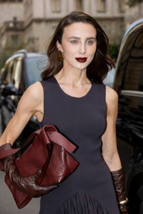 MFW - Alberta Ferretti Arrivals Mary Leest arrives to Alberta Ferretti fashion show during the Milan Fashion Week Women’s Spring-Summer 2026 on September 23, 2025 in Milan (Italy), Italy. Photo by Marco Piovanotto ABACAPRESS.COM Milan Italy  Copyright: xPiovanottoxMarco ABACAx