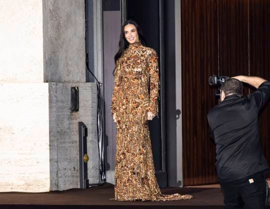 MFW - Demi Moore At Palazzo Mezzanotte Demi Moore arrives to Palazzo Mezzanotte to attending the premiere screening of short-movie Tiger during the Milan Fashion Week Women’s Spring-Summer 2026 on September 23, 2025 in Milan (Italy), Italy. Photo by Marco Piovanotto Abacapress.com Milan Italy  Copyright: xPiovanottoxMarco ABACAx
