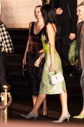 MFW - Palazzo Mezzanotte Delilah Belle Hamlin, Amelia Gray Hamlin arrive to Palazzo Mezzanotte to attending the premiere screening of short-movie Tiger during the Milan Fashion Week Women’s Spring-Summer 2026 on September 23, 2025 in Milan (Italy), Italy. Photo by Marco Piovanotto ABACAPRESS.COM Milan Italy  Copyright: xPiovanottoxMarco ABACAx