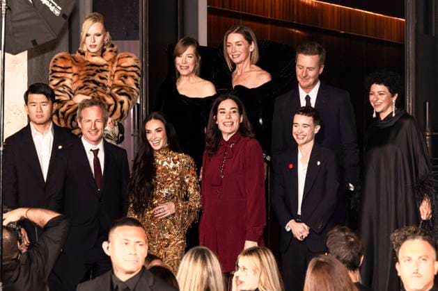 MFW - Palazzo Mezzanotte Spike Jonze, Edward Norton, Ronny Chieng, Alia Shawkat, Elliot Page, Demi Moore, Heather Lawless, Julianne Nicholson arrive to Palazzo Mezzanotte to attending the premiere screening of short-movie Tiger during the Milan Fashion Week Women’s Spring-Summer 2026 on September 23, 2025 in Milan (Italy), Italy. Photo by Marco Piovanotto ABACAPRESS.COM Milan Italy  Copyright: xPiovanottoxMarco ABACAx