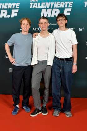 Moritz Henneberg, Igor Plischke and Julius Drost at the premiere of the documentary Der talentierte Mr F at the cinema in theKulturBrauerei Berlin, 23 09 2025 Foto:xM.xBehrensx xFuturexImagex mister_5902
