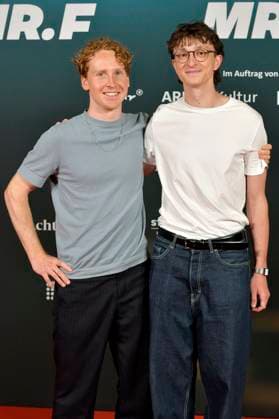 Moritz Henneberg and Julius Drost at the premiere of the documentary Der talentierte Mr F at the cinema in theKulturBrauerei Berlin, 23 09 2025 Foto:xM.xBehrensx xFuturexImagex mister_5907