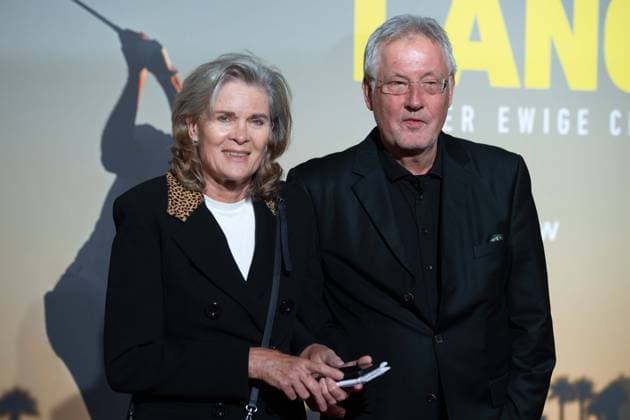 Ulrike NASSE MEYFARTH, former track and field athlete, with husband Roland NASSE, red carpet, red carpet show, arrival, movie premiere movie premiere BERNHARD LANGER Der Ewige Champion on 23 09 2025 at the Cinedom cinema in Cologne,