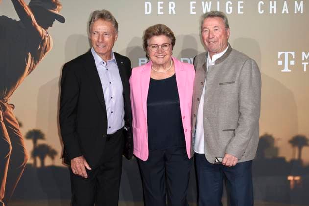 Bernhard Langer, Sigi Langer and Erwin Langer at the premiere of the documentary Bernhard Langer Der ewige Champion at Cinedom Cologne, 23 09 2025 Foto:xR.xSchmiegeltx xFuturexImagex langer_5955