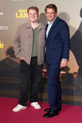 Julius Weckauf and Leopold Hoesch at the premiere of the documentary Bernhard Langer Der ewige Champion at Cinedom Cologne, 23 09 2025 Foto:xR.xSchmiegeltx xFuturexImagex langer_5957