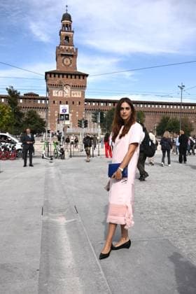 Milan, Jil Sander - Arrival of Guests - Milan Fashion Week - Womenswear Spring Summer 2026. Pictured: Miriam Leone  Copyright: xSimonexComix xipa-agency.netx xSimonexComix IPA_Agency_IPA65649019