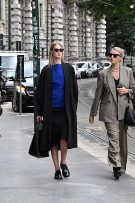 Milan, Jil Sander - Arrival of Guests - Milan Fashion Week - Womenswear Spring Summer 2026. In the photo: Eva Riccobono  Copyright: xSimonexComix xipa-agency.netx xSimonexComix IPA_Agency_IPA65649103