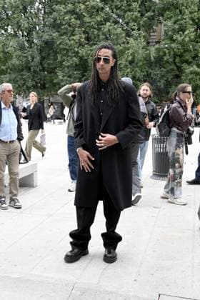 Milan, Jil Sander - Arrival of Guests - Milan Fashion Week - Womenswear Spring Summer 2026 In the photo Ghali  Copyright: xSimonexComix xipa-agency.netx xSimonexComix IPA_Agency_IPA65649399