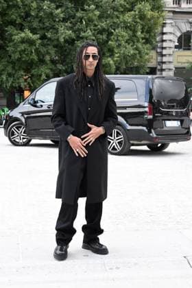 Milan, Italy: Milan, Jil Sander - Arrival of Guests - Milan Fashion Week - Womenswear Spring Summer 2026 In the photo Ghali Milan Italy  - ZUMAp169 20250924_zea_p169_088 Copyright: xSimonexComix