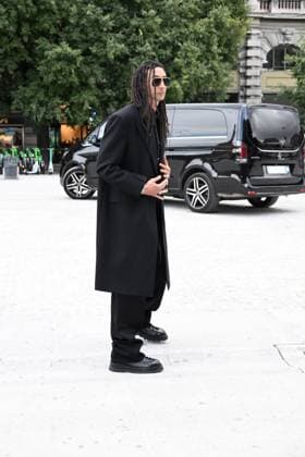Milan, Italy: Milan, Jil Sander - Arrival of Guests - Milan Fashion Week - Womenswear Spring Summer 2026 In the photo Ghali Milan Italy  - ZUMAp169 20250924_zea_p169_084 Copyright: xSimonexComix
