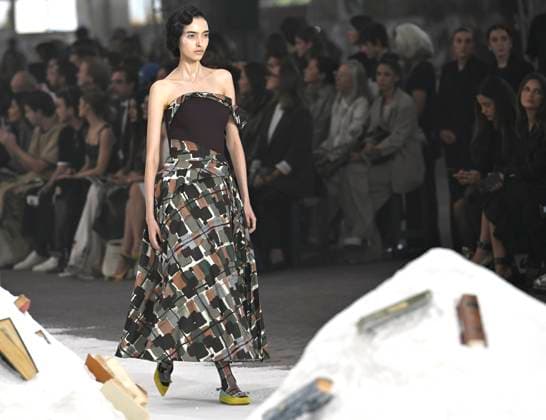September 24, 2025, Milan, Italy: A model presents a creation by Italian fashion designer Antonio Marras from the Spring Summer 2026 Women s Collection at the Milan Fashion Week, in Milan, Italy, 24 September 2025. The Milano Fashion Week runs from 23 to 29 September 2025 ANSA DANIEL DAL ZENNARO. Milan Italy  - ZUMAa110 20250924_zaf_a110_016 Copyright: xDanielxDalxZennarox