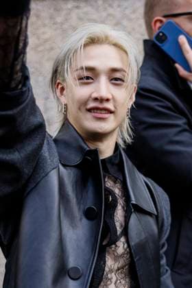 MFW Fendi Arrivals MP Bang Chan, leader of the South Korean boys band Stray Kids arrives to Fendi fashion show during Milan s Fashion Week Womenswear Spring Summer 2026, on September 24, 2025 in Milan (Italy), Italy. Photo by Marco Piovanotto Abacapress.com  Copyright: xPiovanottoxMarco ABACAx