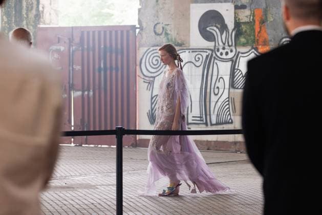 News - Antonio Marras - Runway and celebrities- Milan Fashion Week - Womenswear Spring Summer 2026 A model walks the runway at the Antonio Marras fashion show during the Milan Womenswear Spring Summer 2026 on September 24, 2025 in Milan, Italy. Photo: Cinzia Camela. Milano Viale Molise, 68 Italy Copyright: xCinziaxCamelax xLiveMediax LPN_2044419