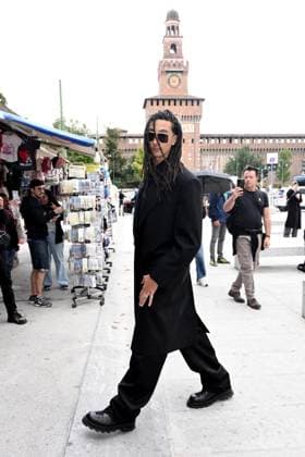 Milan, Jil Sander - Arrival of Guests - Milan Fashion Week - Womenswear Spring Summer 2026 In the photo Ghali  Copyright: xSimonexComix xipa-agency.netx xSimonexComix IPA_Agency_IPA65649496