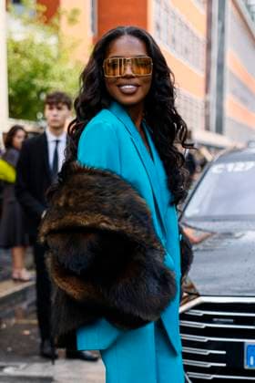 MFW Fendi Arrivals MP Ryan Destiny arrives to Fendi fashion show during Milan s Fashion Week Womenswear Spring Summer 2026, on September 24, 2025 in Milan (Italy), Italy. Photo by Marco Piovanotto Abacapress.com Milan Italy  Copyright: xPiovanottoxMarco ABACAx