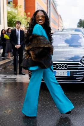 MFW Fendi Arrivals MP Ryan Destiny arrives to Fendi fashion show during Milan s Fashion Week Womenswear Spring Summer 2026, on September 24, 2025 in Milan (Italy), Italy. Photo by Marco Piovanotto Abacapress.com Milan Italy  Copyright: xPiovanottoxMarco ABACAx
