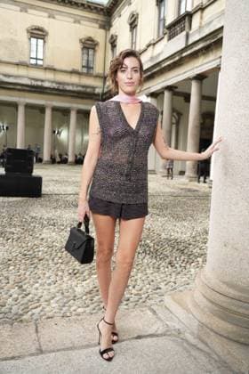 Milan, Milan Women s Fashion Week Spring Summer 2026 - Women s Fashion, Spring Summer 2026. - Missoni fashion show - arrivals in the photo: guest  Copyright: xRiccardoxGIordanox xipa-agency.netx xRiccardoxGiordano IPAx IPA_Agency_IPA65683602