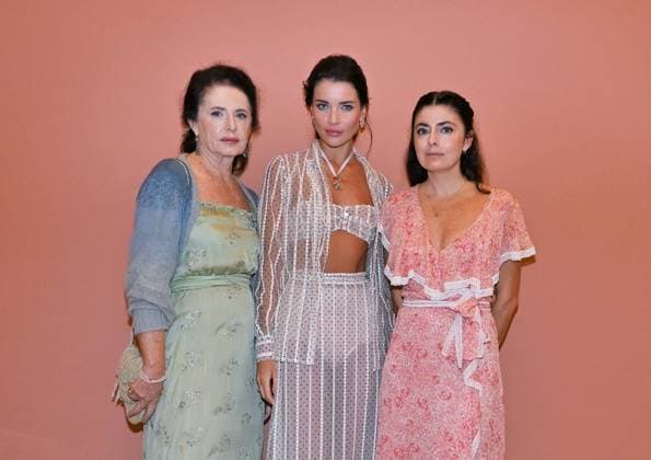 Milan, Italy Luisa Beccaria Spring Summer 2026 collection presentation show In the photo: Vialina Lemann and Luisa Beccaria and daughter Lucilla Beccaria designer of the brand  Copyright: xNickxZonnax xipa-agency.netx xNickxZonnax IPA_Agency_IPA65687155