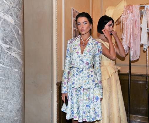 Milan,Italy Luisa Beccaria Spring Summer 2026 collection presentation show In the photo:Vialina Lemann  Copyright: xNickxZonnax xipa-agency.netx xNickxZonnax IPA_Agency_IPA65687172
