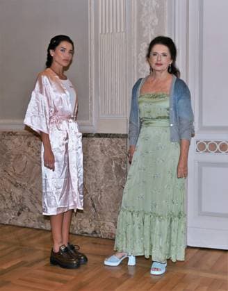 Milan,Italy Luisa Beccaria Spring Summer 2026 collection presentation show In the photo:Vialina Lemann and Luisa Beccaria  Copyright: xNickxZonnax xipa-agency.netx xNickxZonnax IPA_Agency_IPA65687162