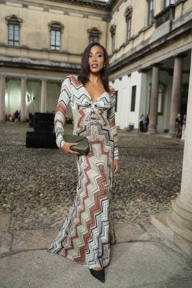 Milan, Milan Women s Fashion Week Spring Summer 2026 - Women s Fashion, Spring Summer 2026. - Missoni fashion show - arrivals in the photo: guest  Copyright: xRiccardoxGIordanox xipa-agency.netx xRiccardoxGiordano IPAx IPA_Agency_IPA65683836