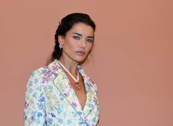 Milan: Milan,Italy Luisa Beccaria Spring Summer 2026 collection presentation show In the photo:Vialina Lemann Milan  - ZUMAp169 20250924_zea_p169_1038 Copyright: xNickxZonnax